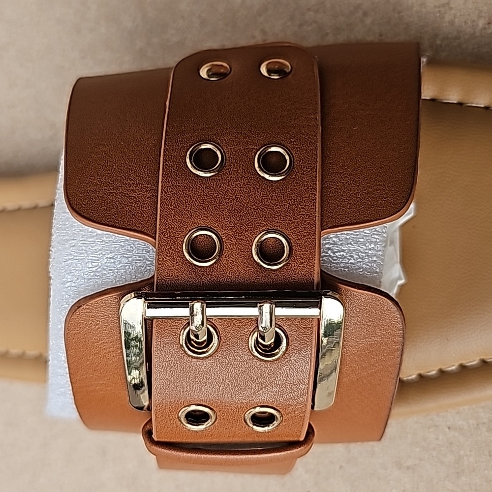 Qupid Afia Camel Sandal - Picture 4 of 7